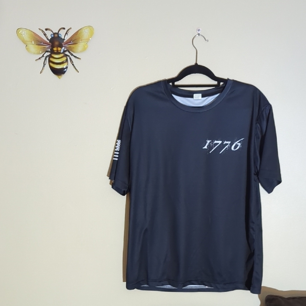 Black 1776 Patriotic Men's Shirt